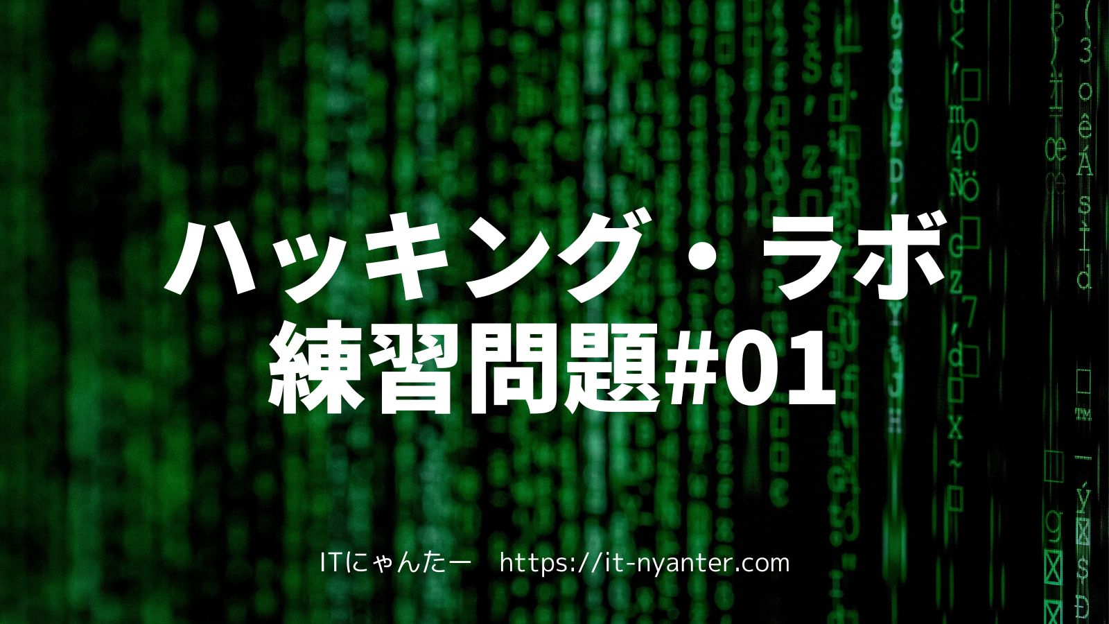 『ハッキング・ラボのつくりかた 完全版』練習問題#01に挑戦！のアイキャッチ