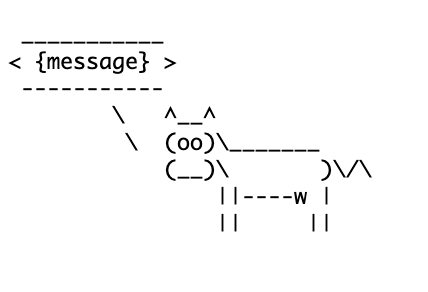 牛のアスキーアートの画像