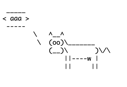 牛のアスキーアートの画像