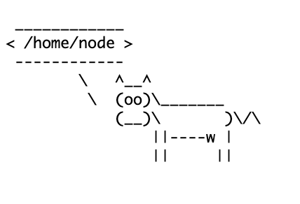 牛のアスキーアートの画像